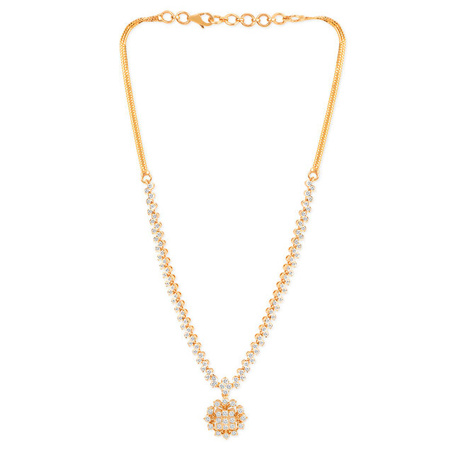Tanishq 22KT Diamond Necklace for Women 