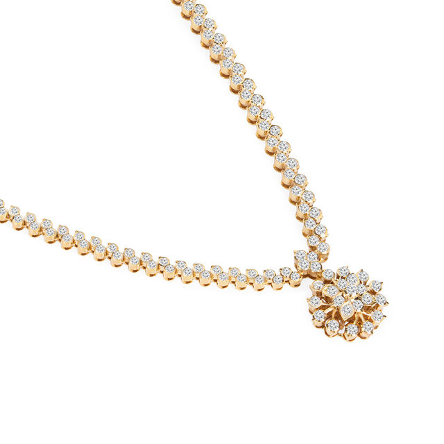 Tanishq 22KT Diamond Necklace for Women 3