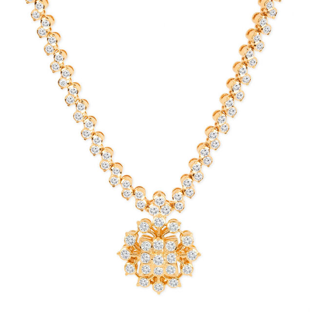 Tanishq 22KT Diamond Necklace for Women 2