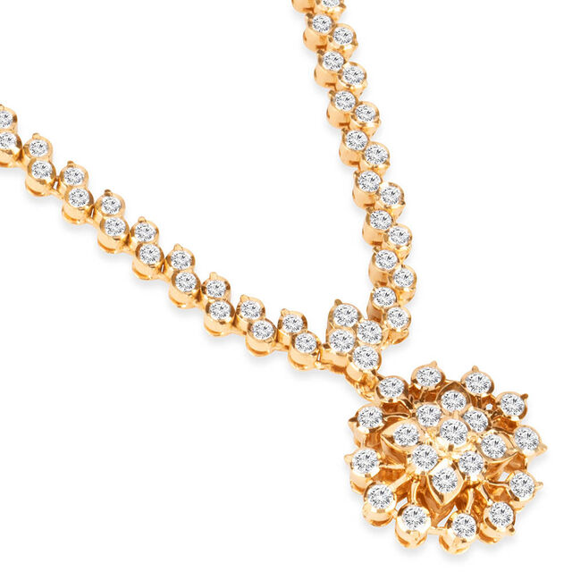 Tanishq 22KT Diamond Necklace for Women 4