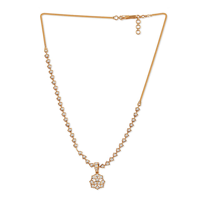 Tanishq 22KT Diamond Necklace for Women 