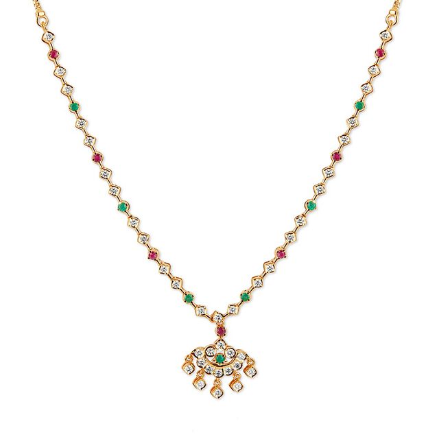 Tanishq 22KT Diamond Necklace for Women