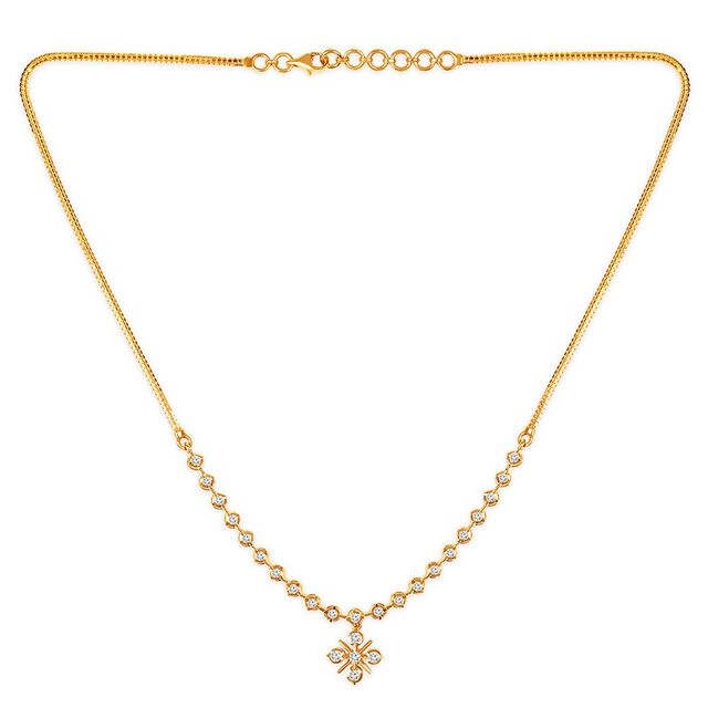 Tanishq 22KT Diamond Necklace for Women 3