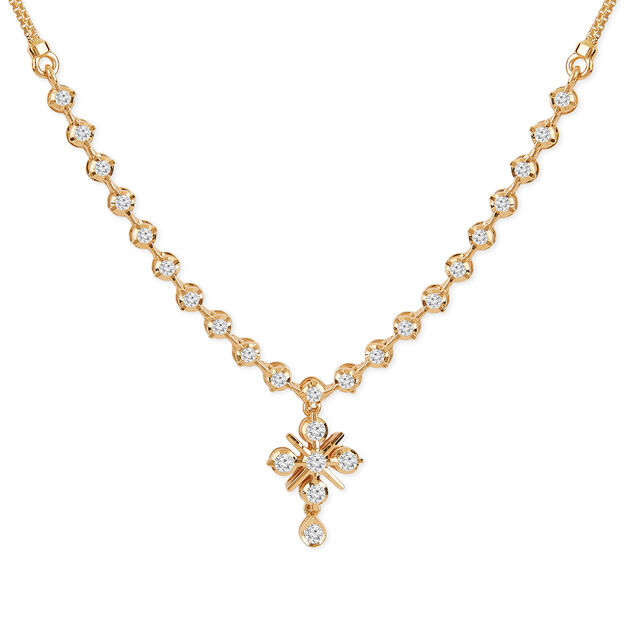 Tanishq 22KT Diamond Necklace for Women 3