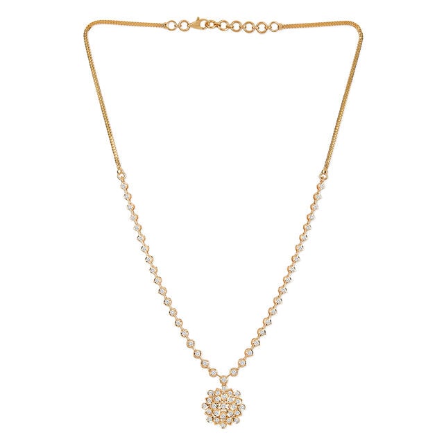 Tanishq 22KT Diamond Necklace for Women 
