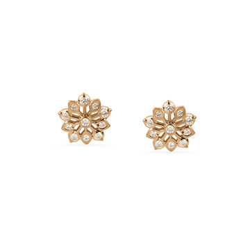 Shimmering Diamond Stud Earrings