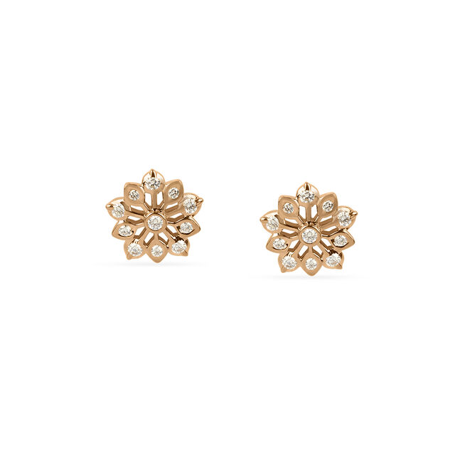 Shimmering Diamond Stud Earrings 