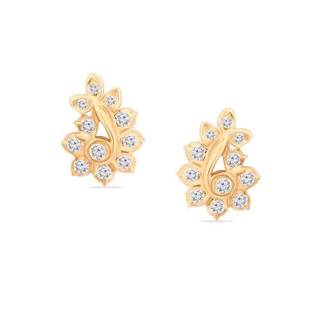 Tanishq 22KT Diamond Stud Earrings for Women 
