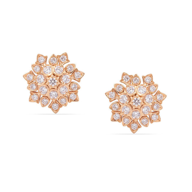 Tanishq 22KT Diamond Stud Earrings for Women 