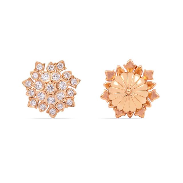 Tanishq 22KT Diamond Stud Earrings for Women 4