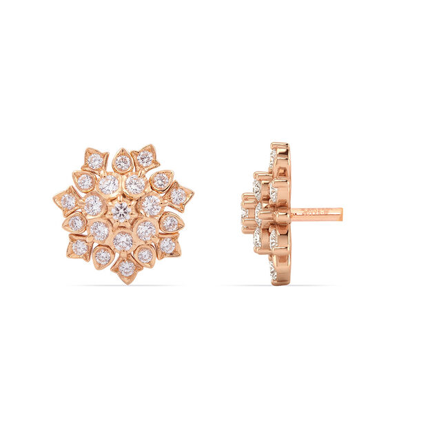 Tanishq 22KT Diamond Stud Earrings for Women 5