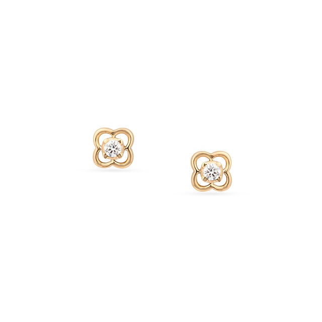 Tanishq 22KT Diamond Stud Earrings for Women 
