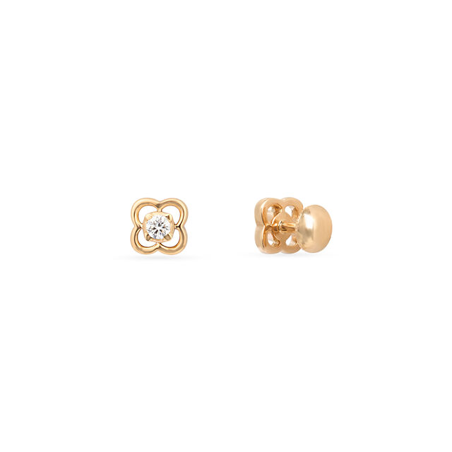 Tanishq 22KT Diamond Stud Earrings for Women 2