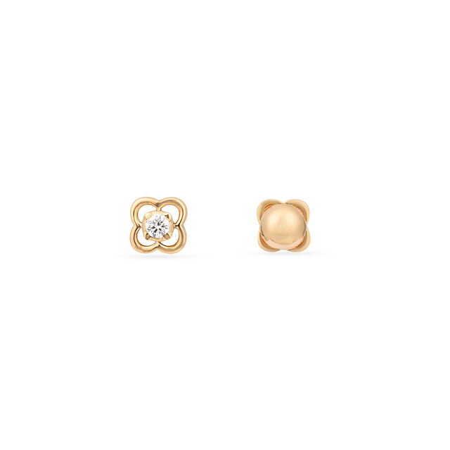 Tanishq 22KT Diamond Stud Earrings for Women 3