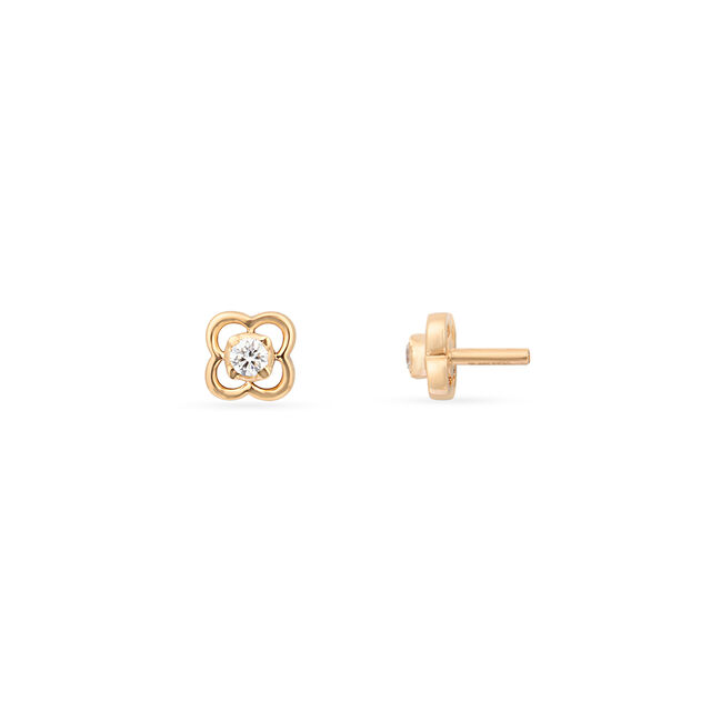 Tanishq 22KT Diamond Stud Earrings for Women 4