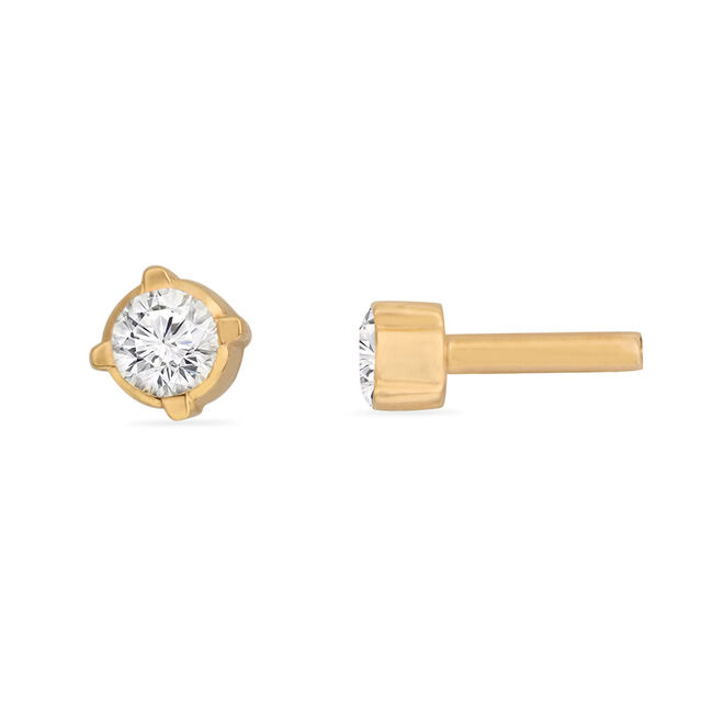 Tanishq 22KT Diamond Stud Earrings for Women 4