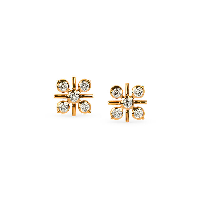 Radiant Cluster Gold Studs 