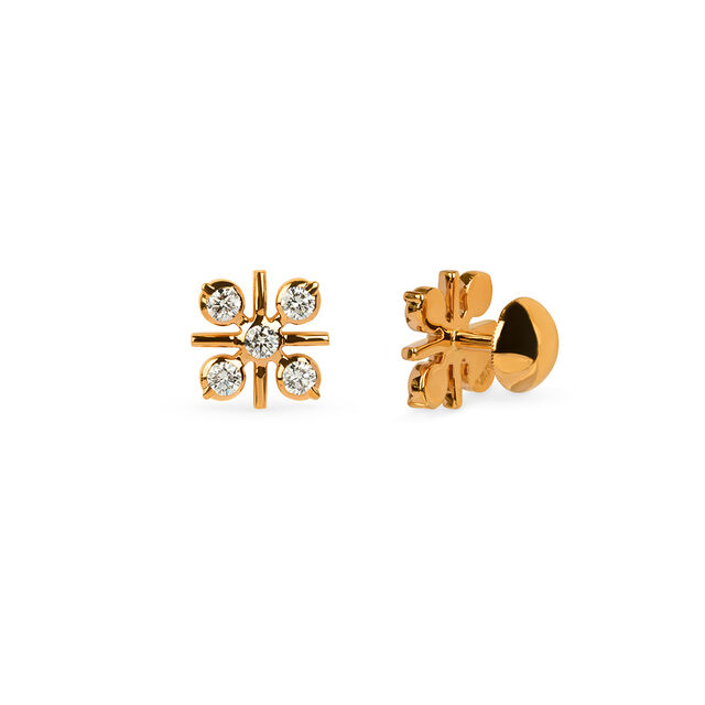 Radiant Cluster Gold Studs 2