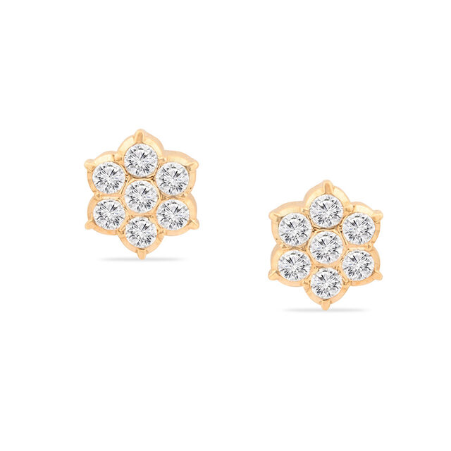 Tanishq 22KT Diamond Stud Earrings for Women 