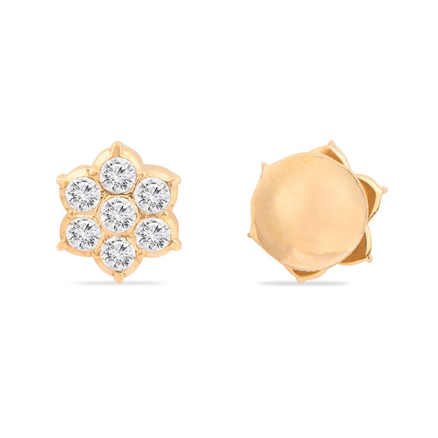 Tanishq 22KT Diamond Stud Earrings for Women 5