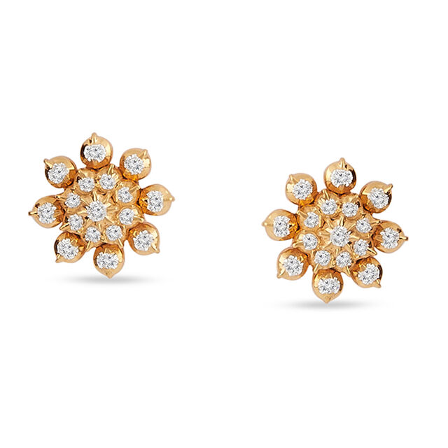 Tanishq 22KT Diamond Earrings for Women 