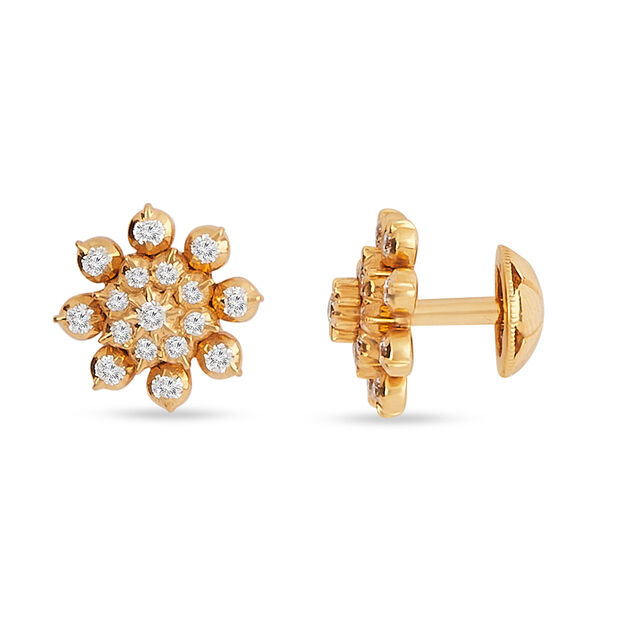 Tanishq 22KT Diamond Earrings for Women 2