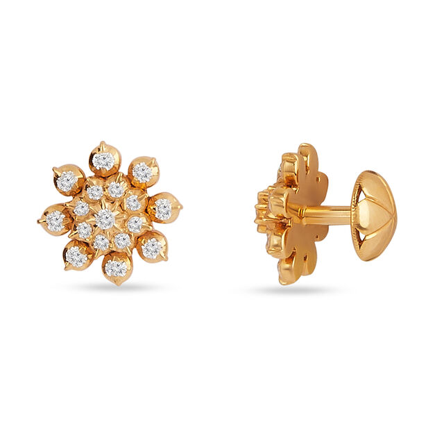 Tanishq 22KT Diamond Earrings for Women 3