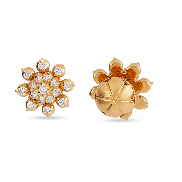 Tanishq 22KT Diamond Earrings for Women 4