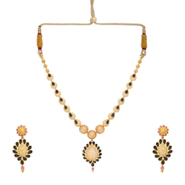 Tanishq 22KT Gold Necklace Set 2