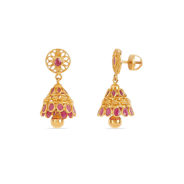 Tanishq 22KT Gold Earrings for Women 2