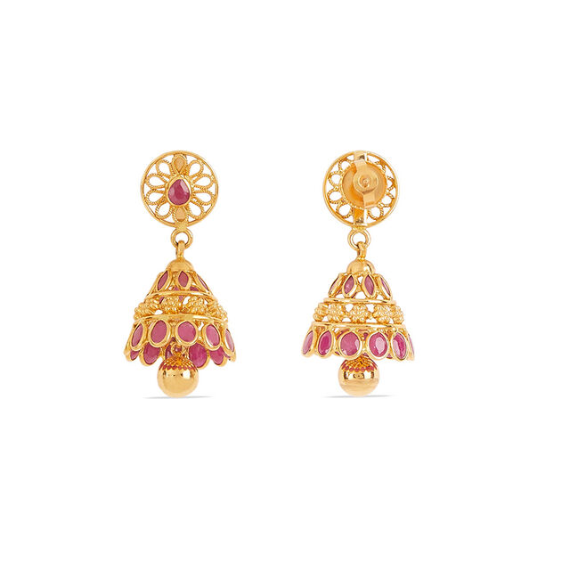 Tanishq 22KT Gold Earrings for Women 3