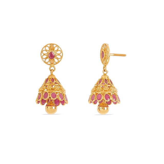 Tanishq 22KT Gold Earrings for Women 4