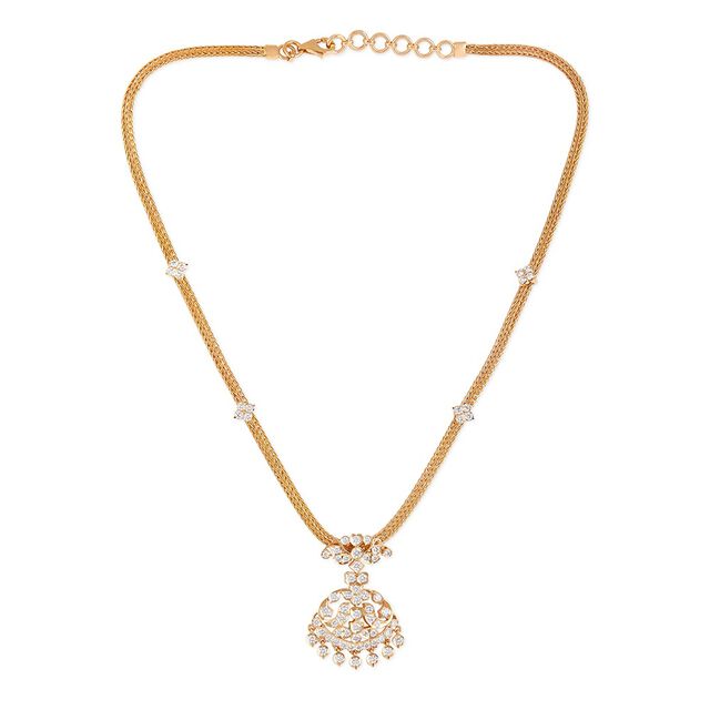 Tanishq 22KT Diamond Necklace for Women 