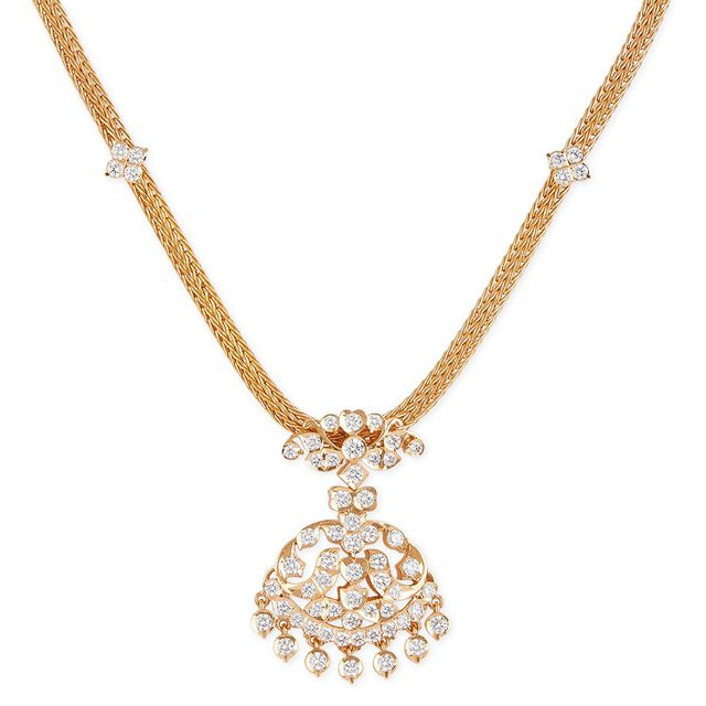 Tanishq 22KT Diamond Necklace for Women 2