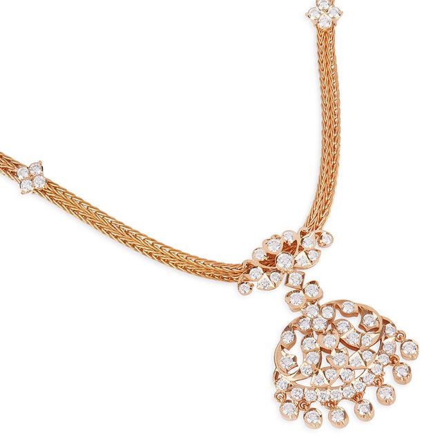 Tanishq 22KT Diamond Necklace for Women 4