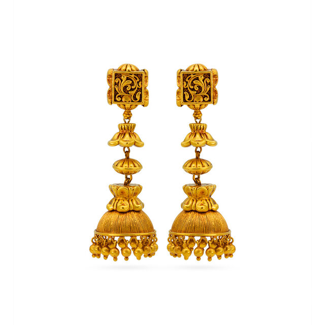 Tanishq 22KT  Gold Earrings  for Women 