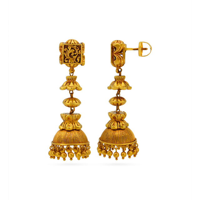 Tanishq 22KT  Gold Earrings  for Women 2