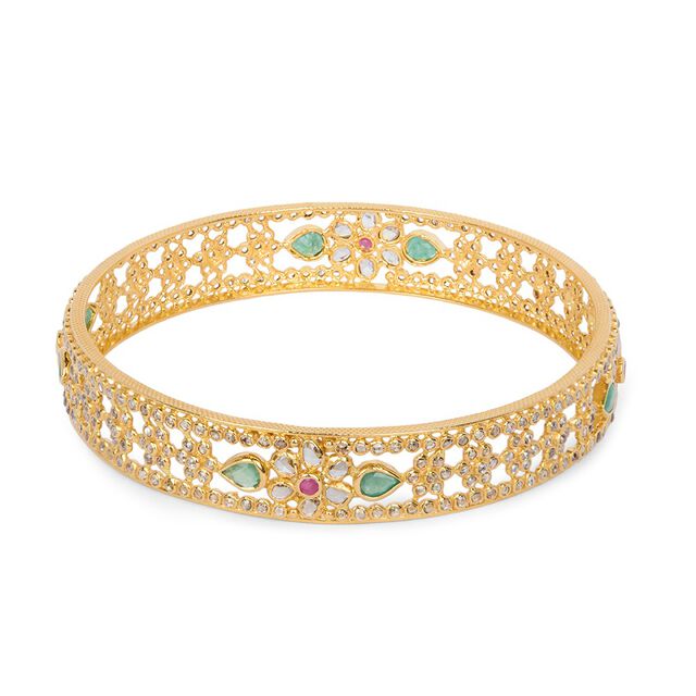 Tanishq 22KT Open Polki Bangle for Women 