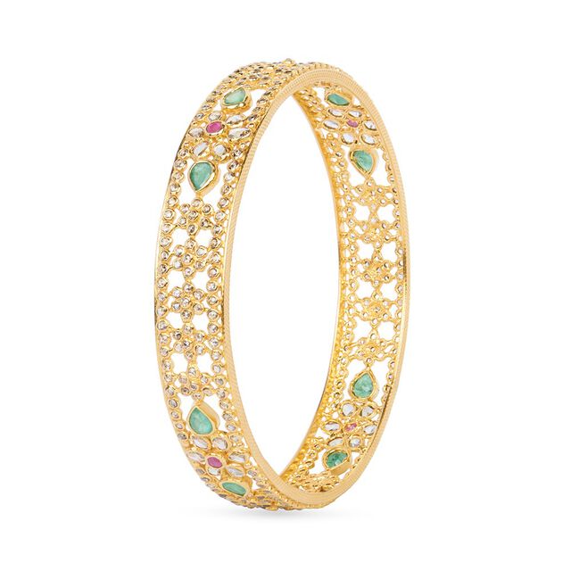 Tanishq 22KT Open Polki Bangle for Women 2