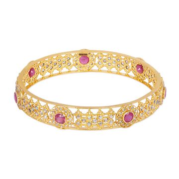 Tanishq 22KT Open Polki Bangle for Women