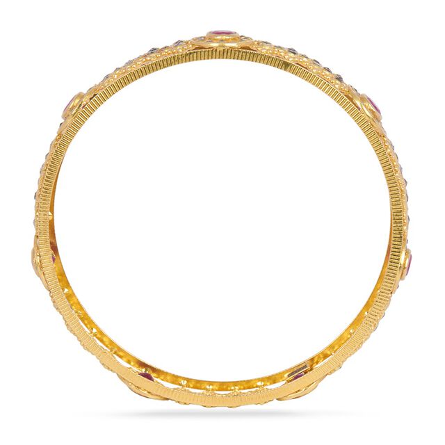 Tanishq 22KT Open Polki Bangle for Women 3
