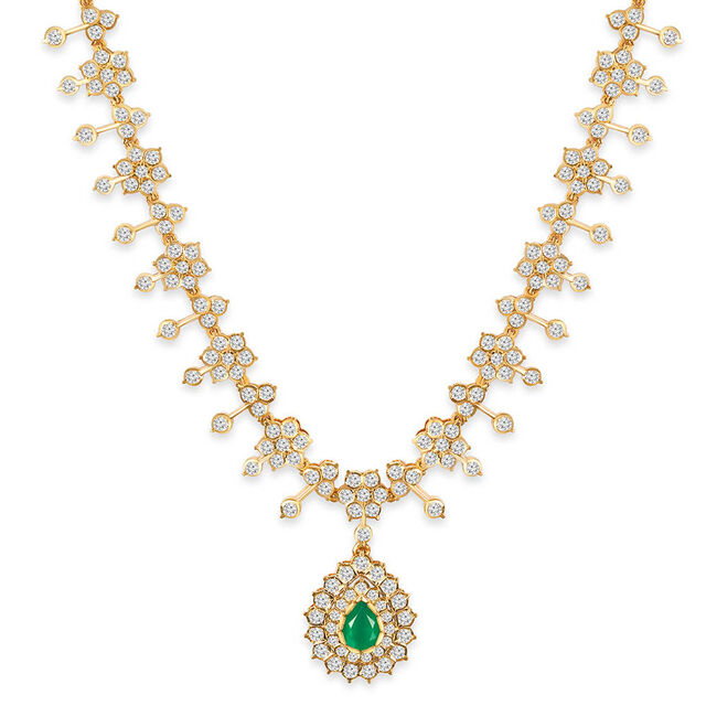 Tanishq 22KT Diamond Necklace for Women 2