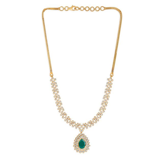 Tanishq 22KT Diamond Necklace for Women 