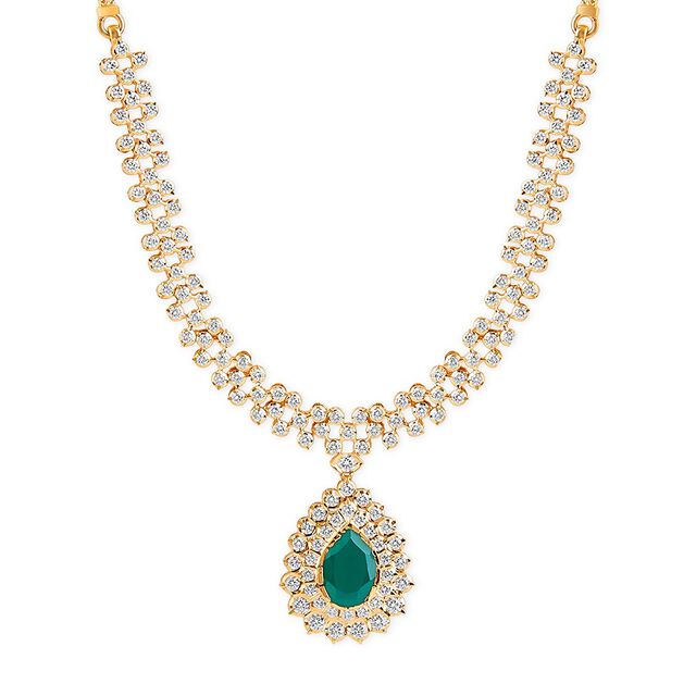 Tanishq 22KT Diamond Necklace for Women 2