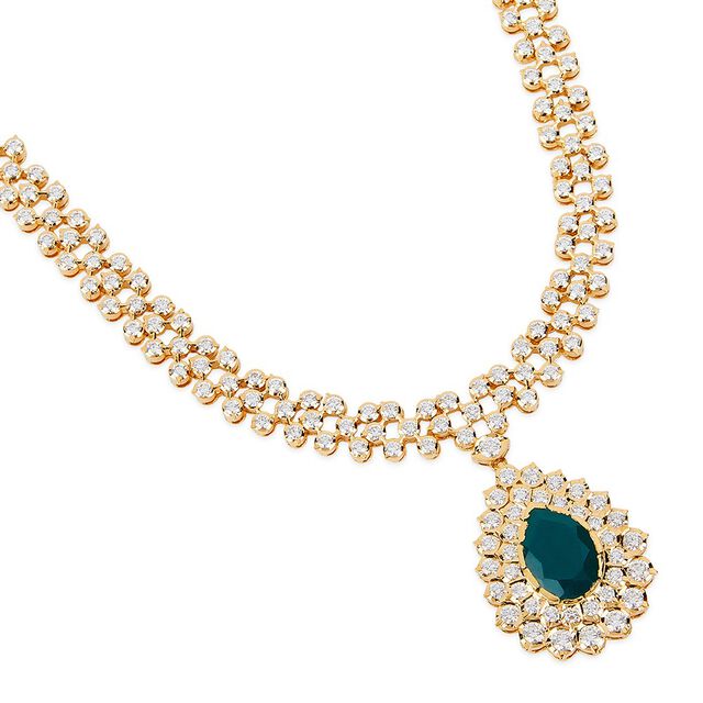 Tanishq 22KT Diamond Necklace for Women 3