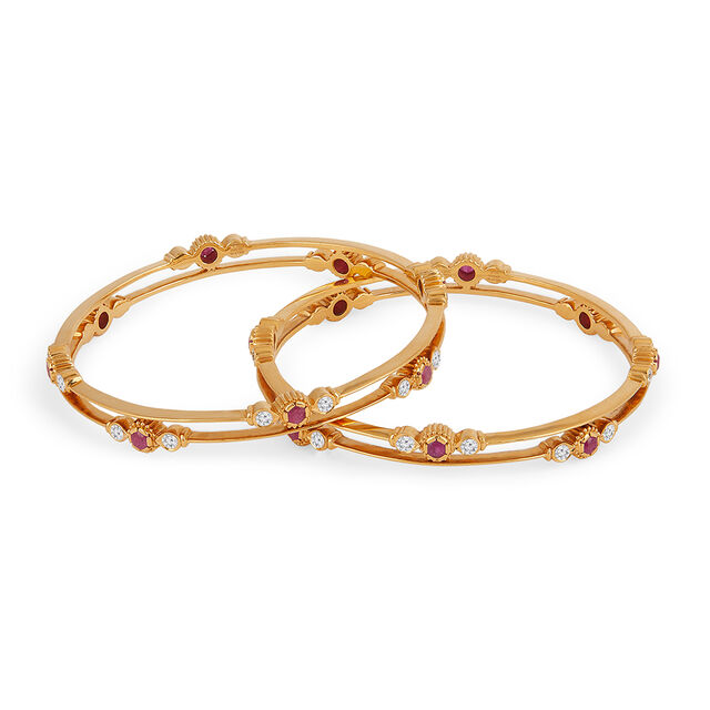 Tanishq 22KT Diamond Bangle for Women 2