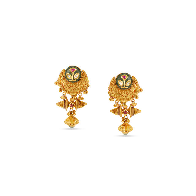 Tanishq 22KT Gold Earrings for Women 