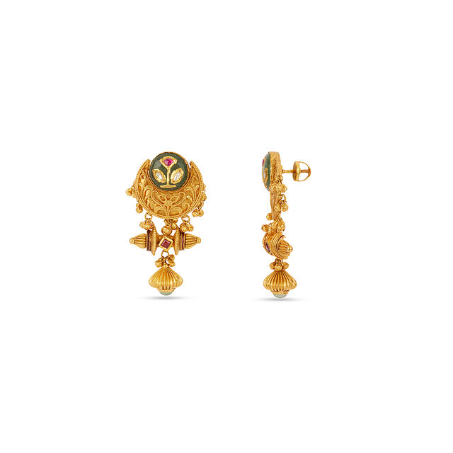 Tanishq 22KT Gold Earrings for Women 2