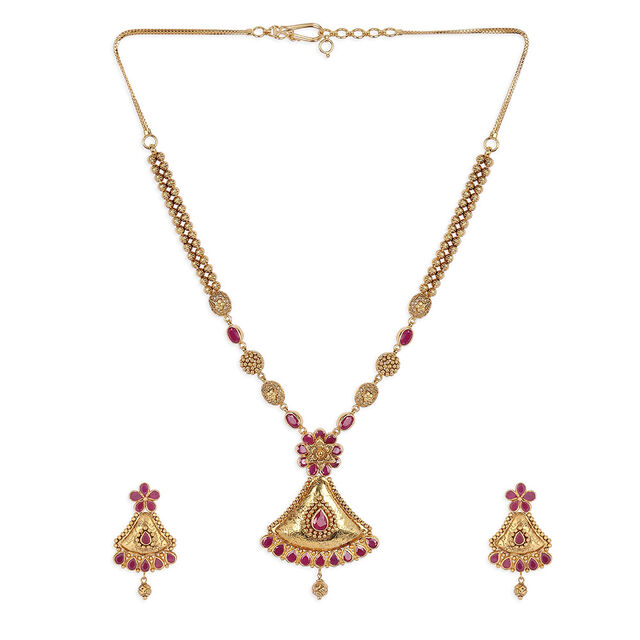 Tanishq 22KT Gold Necklace Set for Women 2