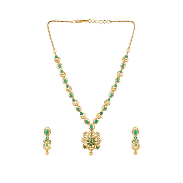 Tanishq 22KT Gold Neckwear Set for Women 